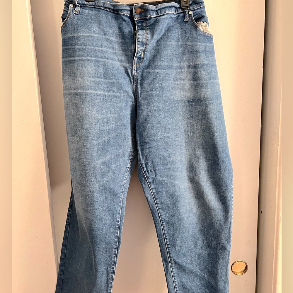 Medium Wash Straight Leg Jeans